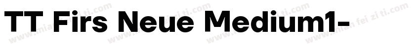 TT Firs Neue Medium1字体转换